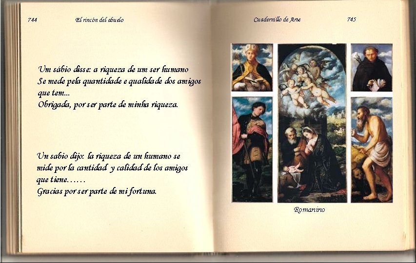 744 El rincón del abuelo Cuadernillo de Arte Um sábio disse: a riqueza de