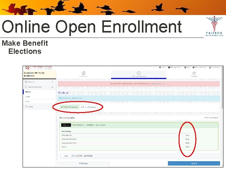 Online Open Enrollment Make Benefit Elections 33 