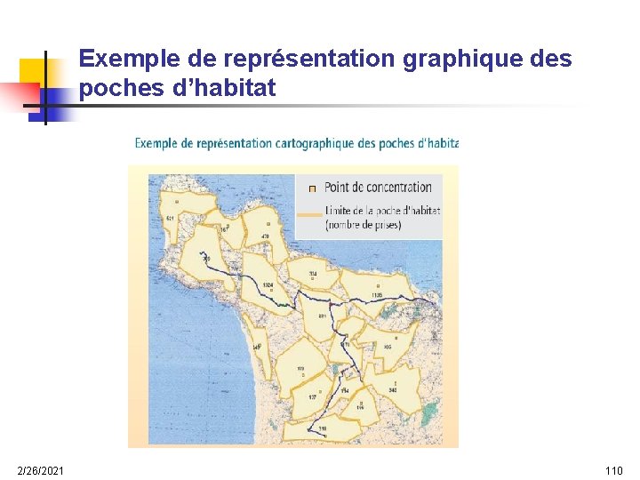 Exemple de représentation graphique des poches d’habitat 2/26/2021 110 