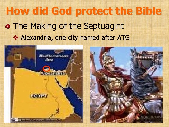 How did God protect the Bible The Making of the Septuagint v Alexandria, one