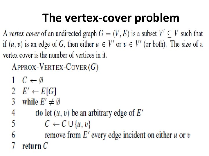 The vertex-cover problem 