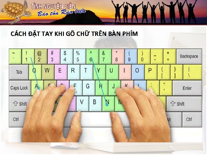 CÁCH ĐẶT TAY KHI GÕ CHỮ TRÊN BÀN PHÍM 