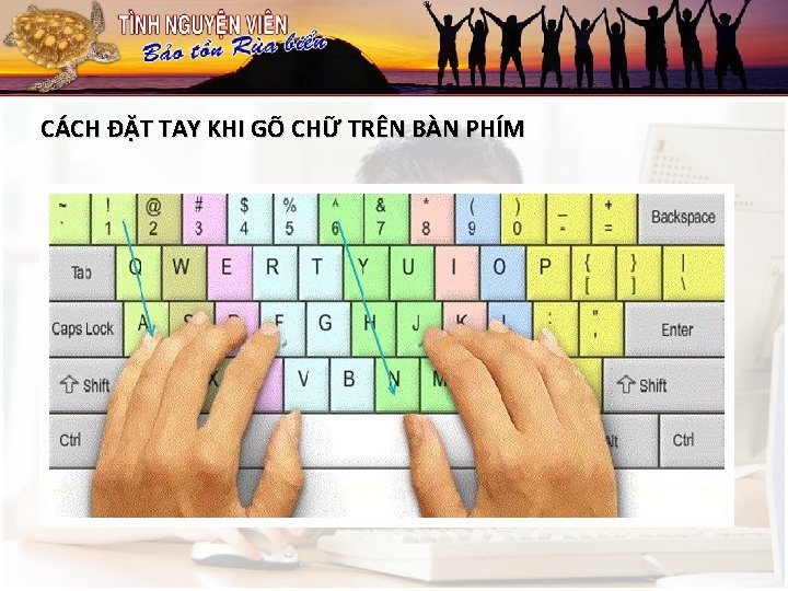 CÁCH ĐẶT TAY KHI GÕ CHỮ TRÊN BÀN PHÍM 