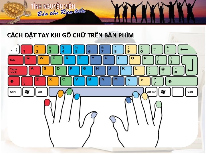 CÁCH ĐẶT TAY KHI GÕ CHỮ TRÊN BÀN PHÍM 