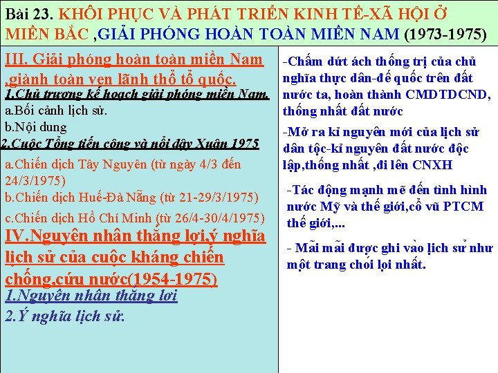 Bài 23. KHÔI PHỤC VÀ PHÁT TRIỂN KINH TẾ-XÃ HỘI Ở MIỀN BẮC ,