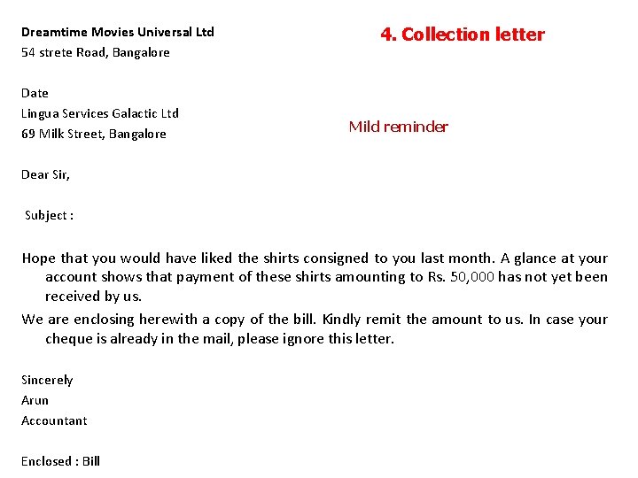 Dreamtime Movies Universal Ltd 54 strete Road, Bangalore Date Lingua Services Galactic Ltd 69