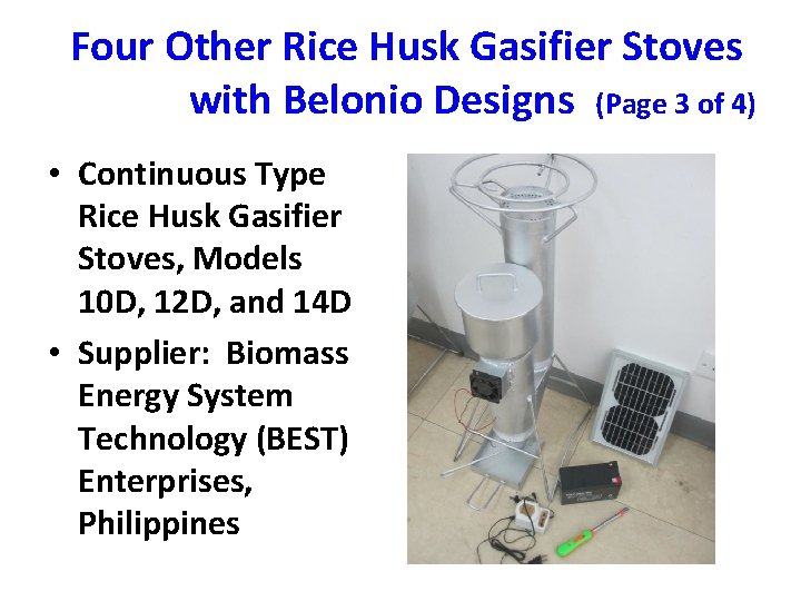 Four Other Rice Husk Gasifier Stoves with Belonio Designs (Page 3 of 4) •