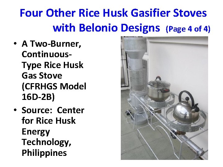 Four Other Rice Husk Gasifier Stoves with Belonio Designs (Page 4 of 4) •