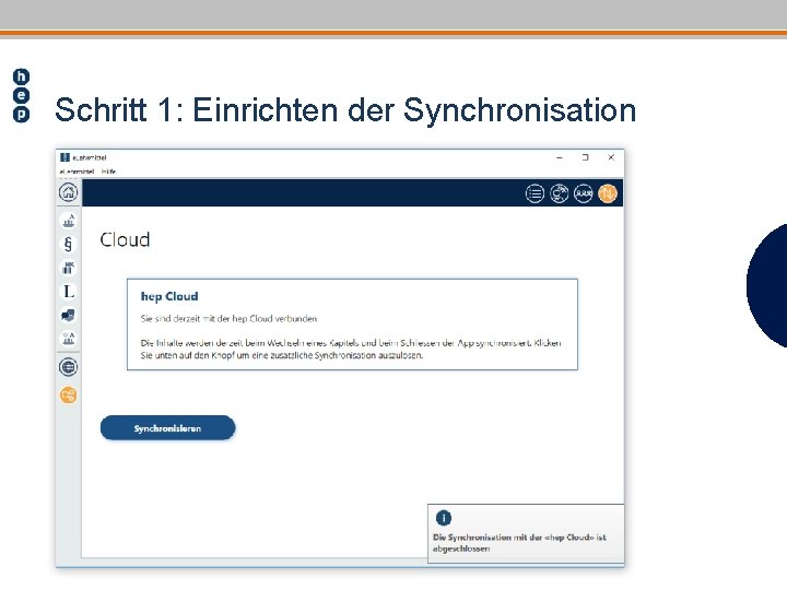 Schritt 1: Einrichten der Synchronisation 