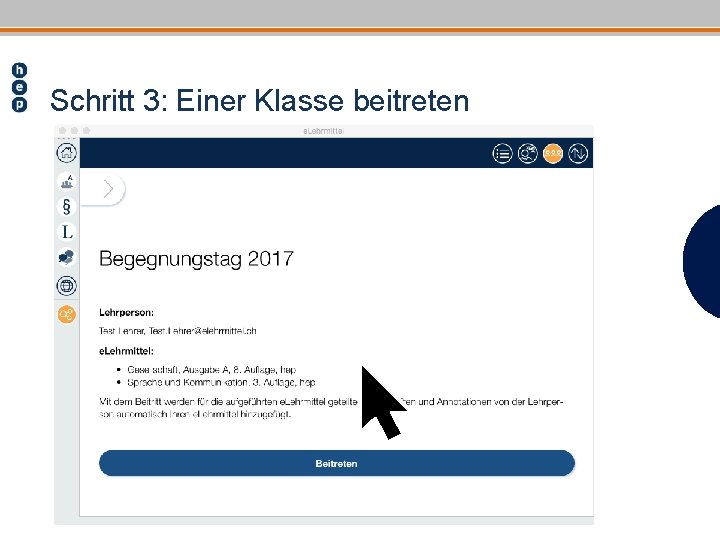 Schritt 3: Einer Klasse beitreten 