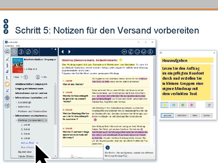 Schritt 5: Notizen für den Versand vorbereiten Hausaufgaben Lesen Sie den Auftrag im eingefügten