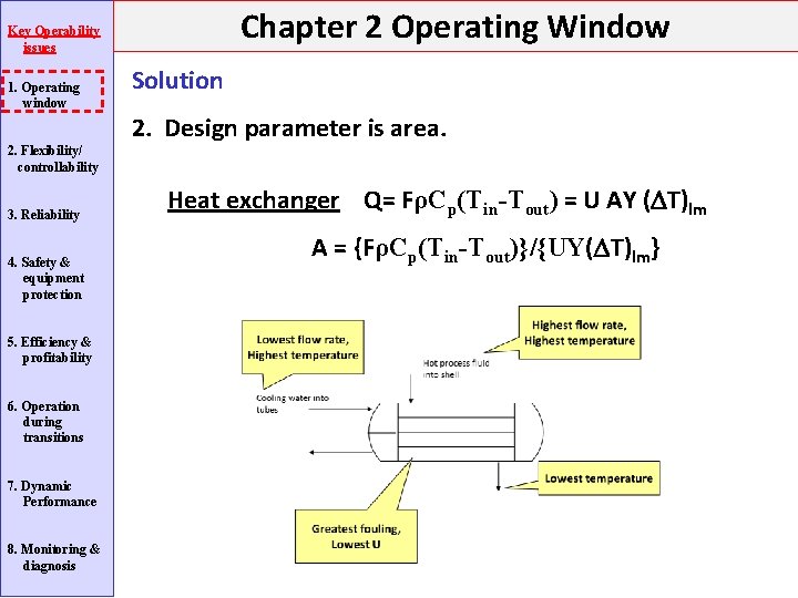 Chapter 2 Operating Window Key Operability issues 1. Operating window 2. Flexibility/ controllability 3. Chapter 2 Operating Window Key Operability issues 1. Operating window 2. Flexibility/ controllability 3.