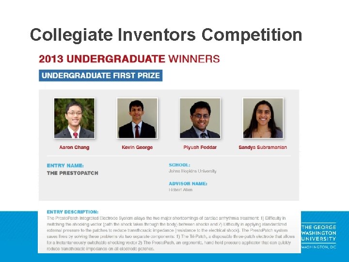 Collegiate Inventors Competition 