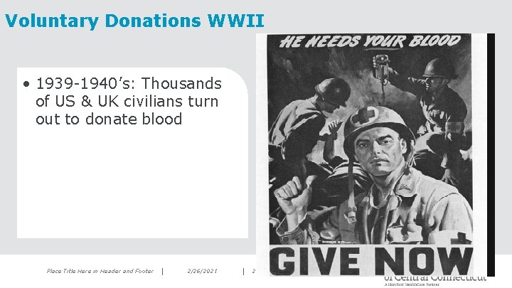 Voluntary Donations WWII • 1939 -1940’s: Thousands of US & UK civilians turn out