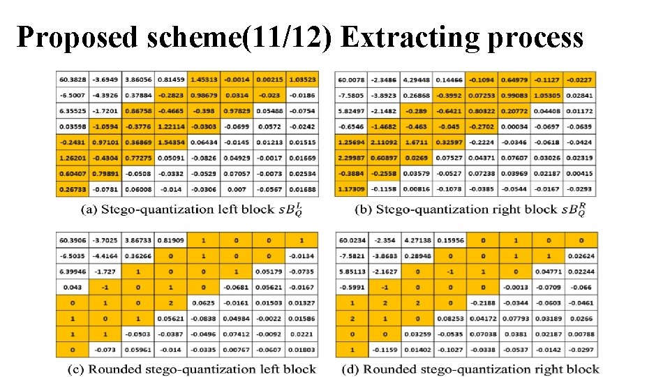 Proposed scheme(11/12) Extracting process 