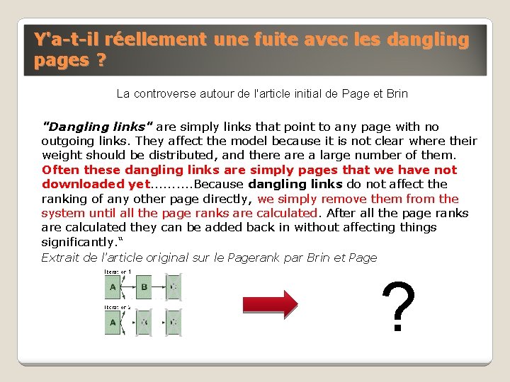 Y'a-t-il réellement une fuite avec les dangling pages ? La controverse autour de l'article