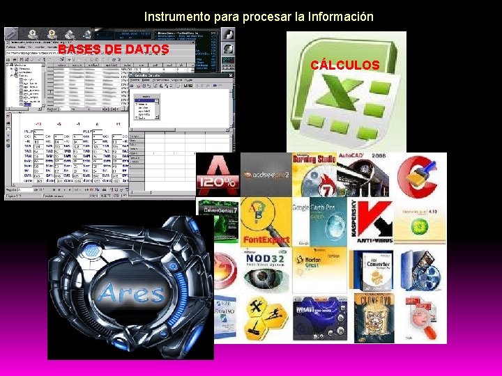 Instrumento para procesar la Información BASES DE DATOS CÁLCULOS 