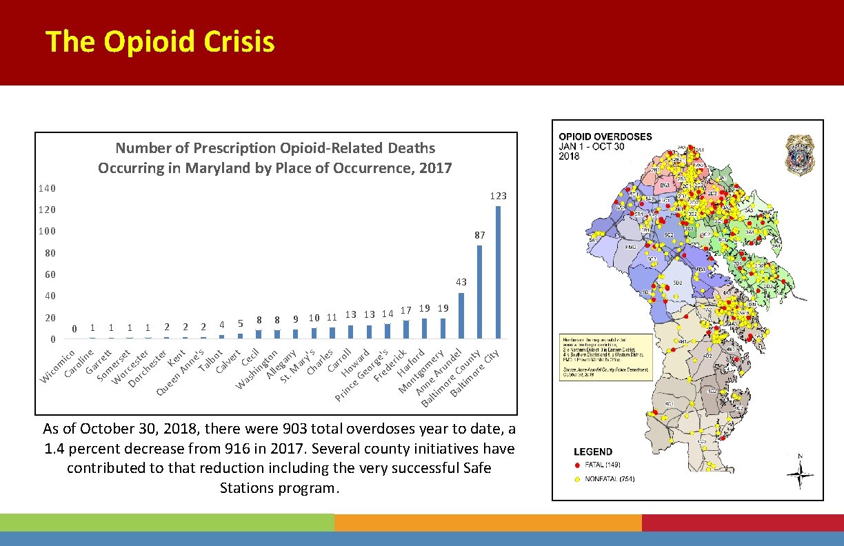 The Opioid Crisis Number of Prescription Opioid-Related Deaths Occurring in Maryland by Place of