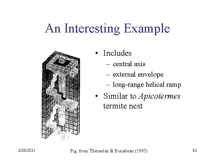 An Interesting Example • Includes – central axis – external envelope – long-range helical