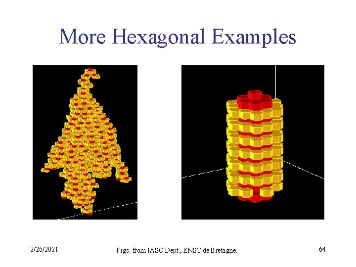 More Hexagonal Examples 2/26/2021 Figs. from IASC Dept. , ENST de Bretagne. 64 
