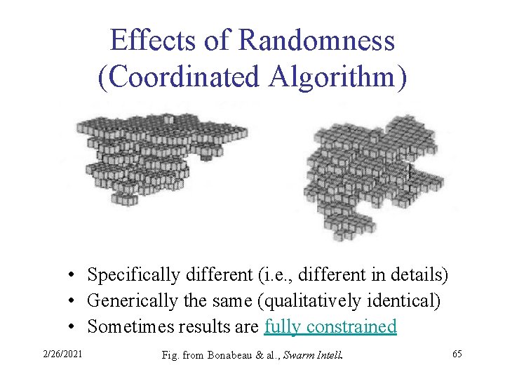 Effects of Randomness (Coordinated Algorithm) • Specifically different (i. e. , different in details)