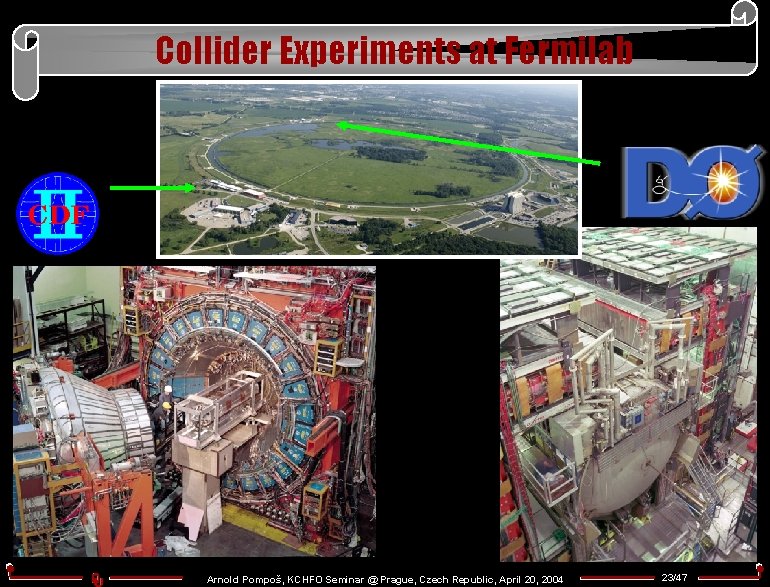 Collider Experiments at Fermilab Arnold Pompoš, KCHFO Seminar @ Prague, Czech Republic, April 20,