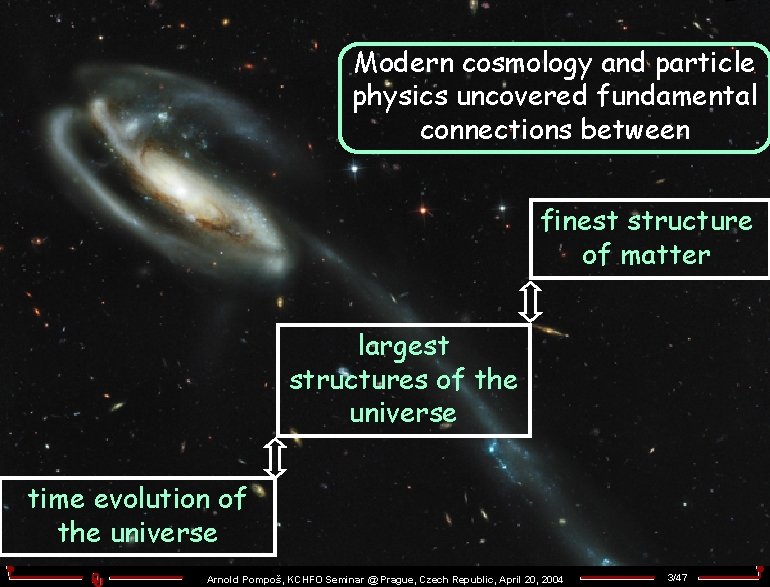 Modern cosmology and particle physics uncovered fundamental connections between finest structure of matter largest