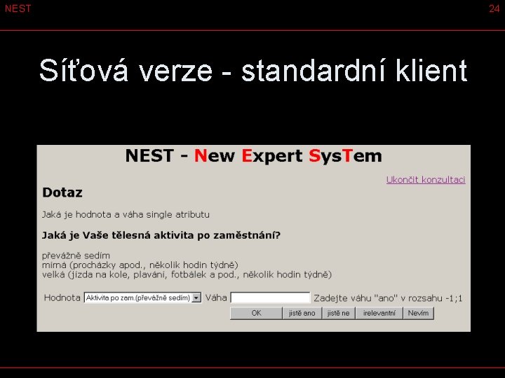 NEST 24 Síťová verze - standardní klient 