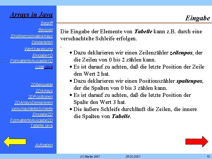 Arrays in Java Eingabe Begriff Beispiel Eindimensionale. Arrays Deklarieren Wertzuweisung Eingabe 1 D Formatierte.