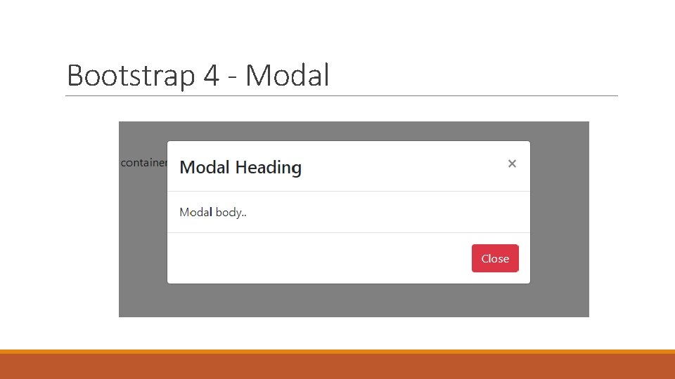 Bootstrap 4 - Modal 