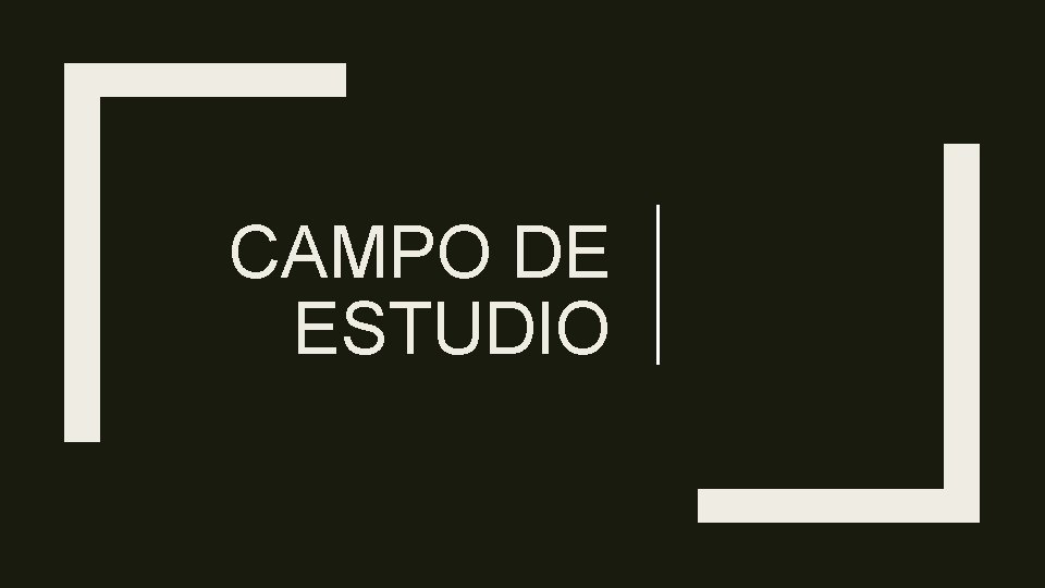 CAMPO DE ESTUDIO 