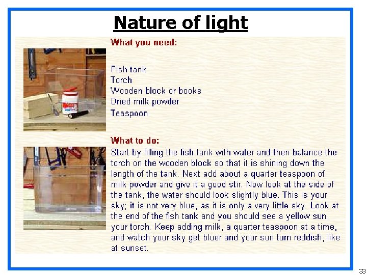 Nature of light 33 