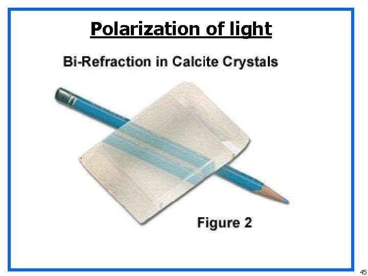 Polarization of light 45 