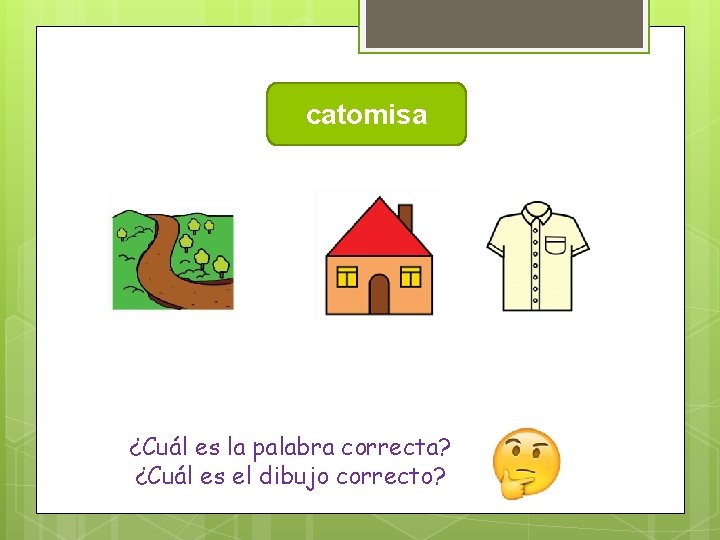 catomisa ¿Cuál es la palabra correcta? ¿Cuál es el dibujo correcto? 