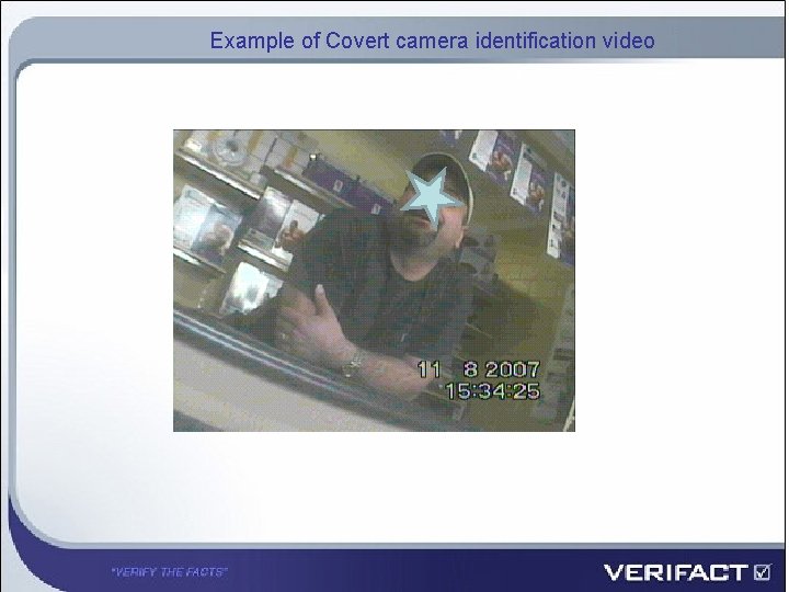 Example of Covert camera identification video 