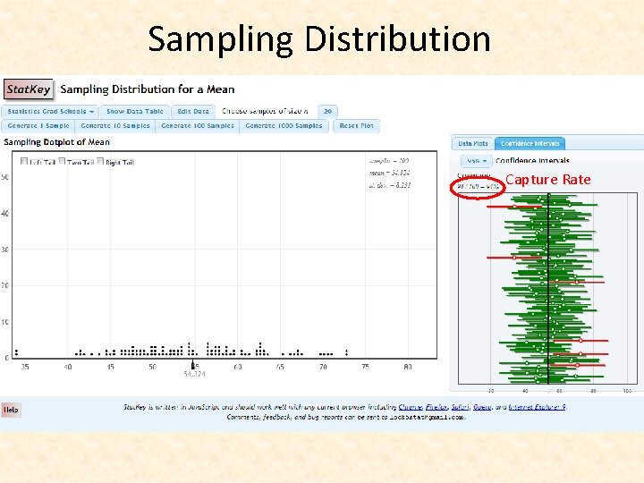 Sampling Distribution Capture Rate 