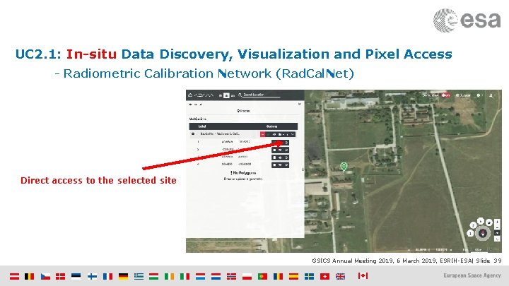 UC 2. 1: In-situ Data Discovery, Visualization and Pixel Access - Radiometric Calibration Network