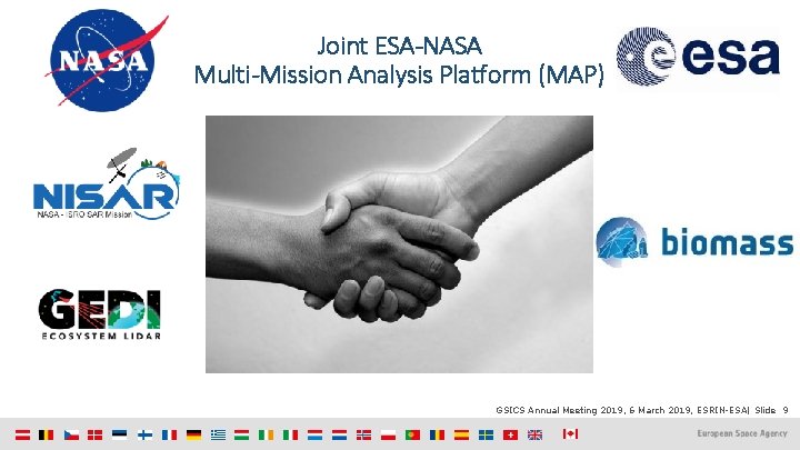 Joint ESA-NASA Multi-Mission Analysis Platform (MAP) GSICS Annual Meeting 2019, 6 March 2019, ESRIN-ESA|