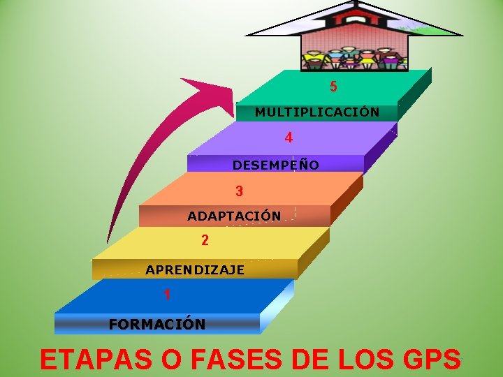 5 MULTIPLICACIÓN 4 DESEMPEÑO 3 ADAPTACIÓN 2 APRENDIZAJE 1 FORMACIÓN ETAPAS O FASES DE