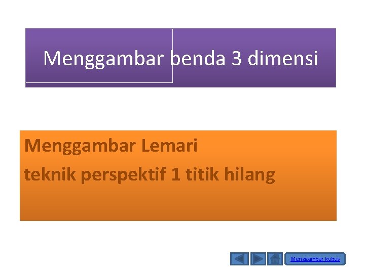 Menggambar benda 3 dimensi Menggambar Lemari teknik perspektif 1 titik hilang Menggambar kubus 