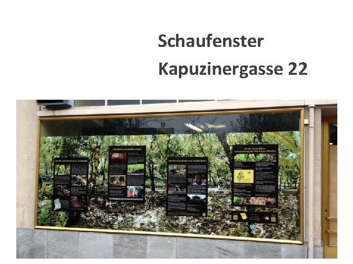 Schaufenster Kapuzinergasse 22 