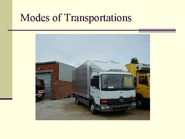 Modes of Transportations 