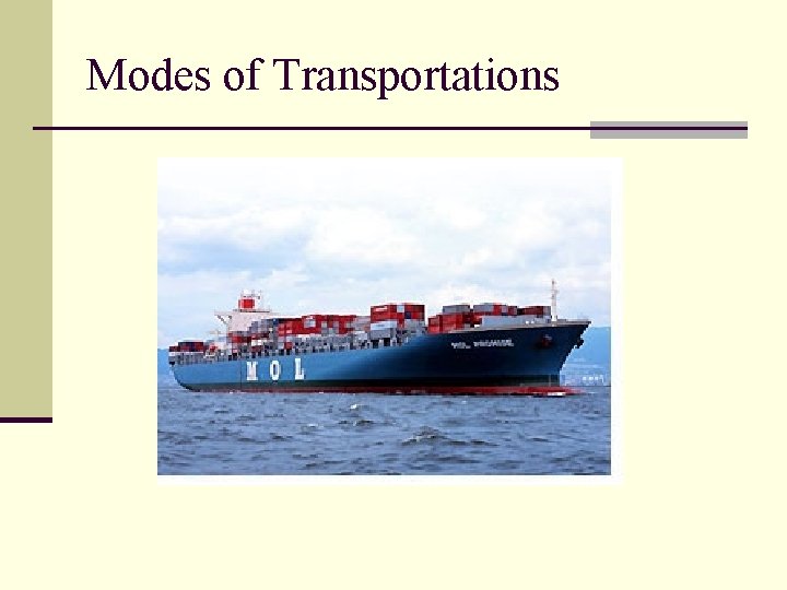 Modes of Transportations 