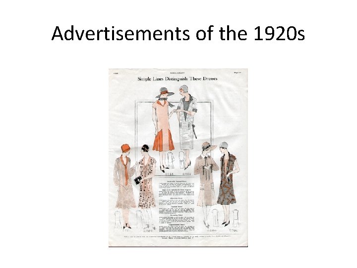 Advertisements of the 1920 s 