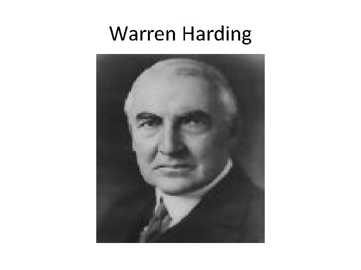 Warren Harding 