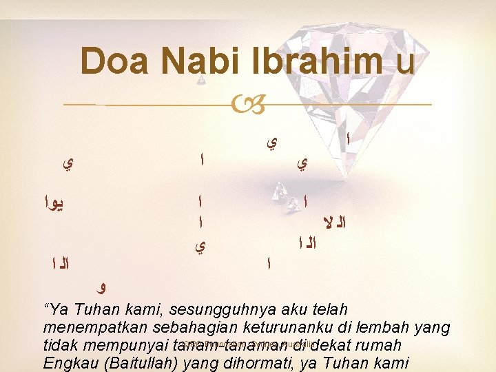 Doa Nabi Ibrahim u ﻱ ﺍ ﻳﻭﺍ ﺍﻟ ﺍ ﺍ ﺍ ﻱ ﻭ ﻱ