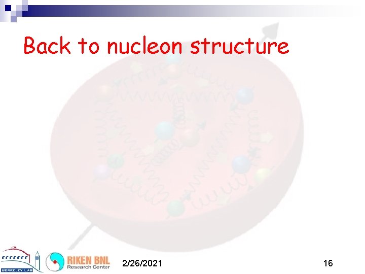 Back to nucleon structure 2/26/2021 16 