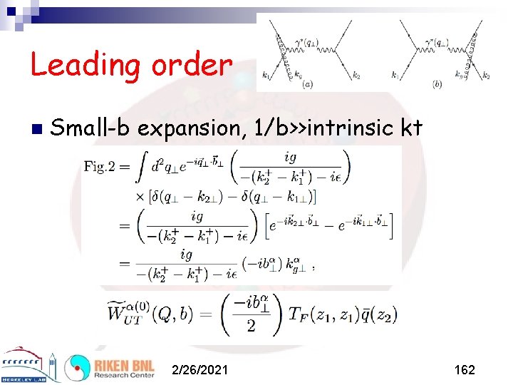 Leading order n Small-b expansion, 1/b>>intrinsic kt 2/26/2021 162 