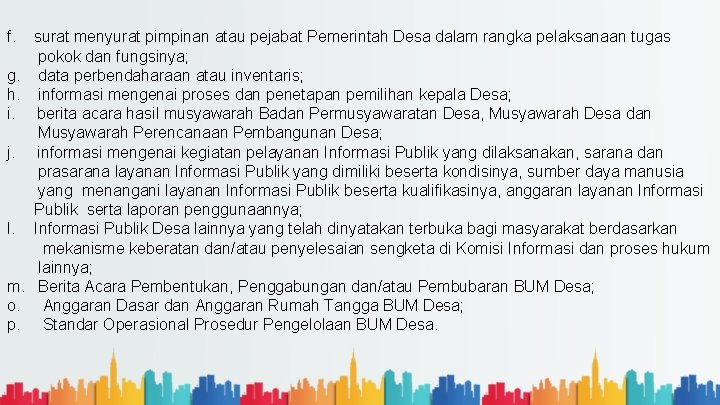 f. surat menyurat pimpinan atau pejabat Pemerintah Desa dalam rangka pelaksanaan tugas pokok dan