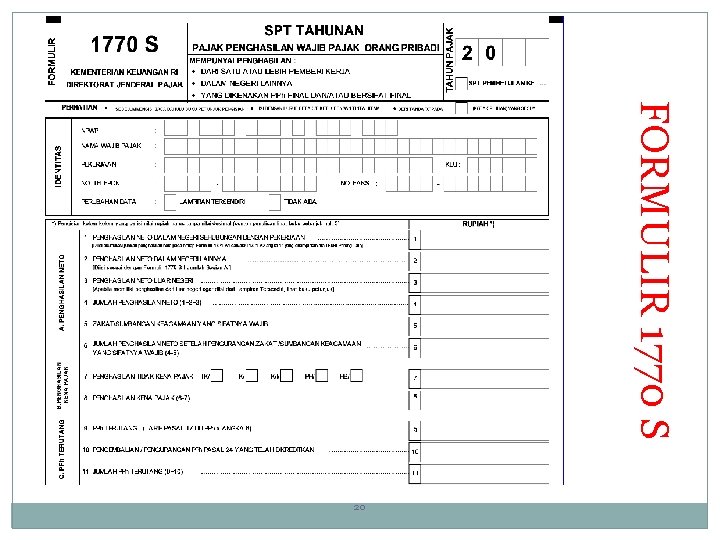 FORMULIR 1770 S 20 